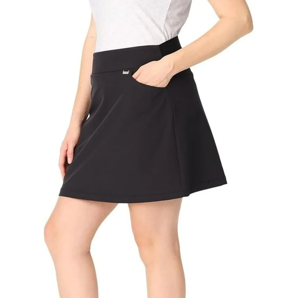 *GREG NORMAN* Plus Black Skort w/ Side Pockets x Silver Accent Size XXL